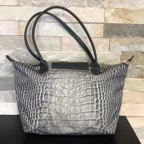 Longchamp Le Pliage Crocodile-Print Tote - Picture 6 of 9